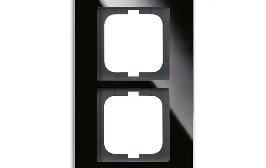 BUSCH-JAEGER 1722-825 Abdeckrahmen Carat 2-fach | glas schwarz