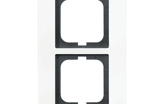 BUSCH-JAEGER 1722-811 Abdeckrahmen Carat 2-fach | weißglas