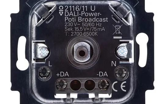 BUSCH-JAEGER 2116/11U DALI-Drehpotenziometer Tunable White, Busspannungsversorgung