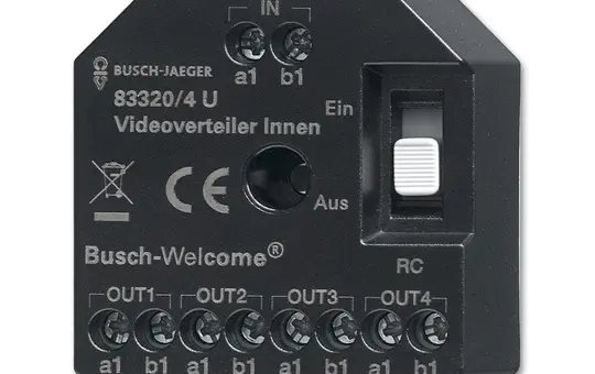 BUSCH-JAEGER 83320/4U Videoverteiler innen UP 4-fach