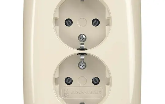 BUSCH-JAEGER 202EUJ-212 SCHUKO-Steckdose kompl. Duro 2000 2-fach | weiß