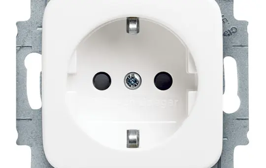 BUSCH-JAEGER 20EUCKS-214 SCHUKO-Steckdose Reflex SI Berührungsschutz | alpinweiß