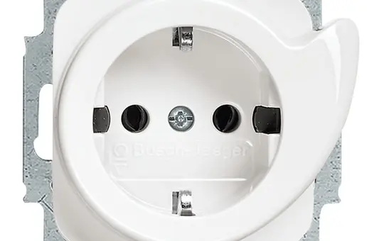 BUSCH-JAEGER 20EUCDR-214 SCHUKO-Steckdose Reflex SI Servicesteckdose | alpinweiß