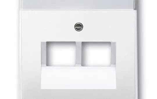 BUSCH-JAEGER 1803-02-84 Netzwerkabdeckung Future 2-fach | studioweiß