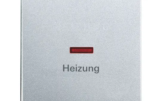 BUSCH-JAEGER 1789 H-83 beschr. Kontrollwippe Future 1-fach, Heizung, Fenster, rot | alusilber