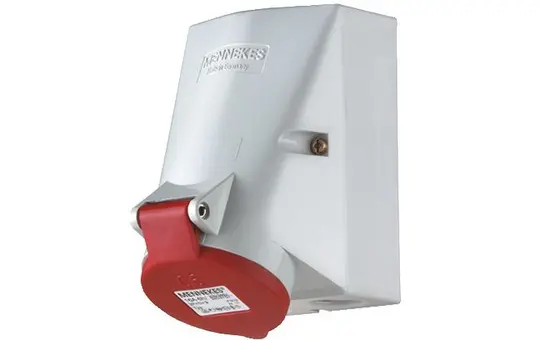 MENNEKES 419 Wandsteckdose TwinCONTACT IP44 16 A, 5-polig, 400 V, zum Durchverdrahten