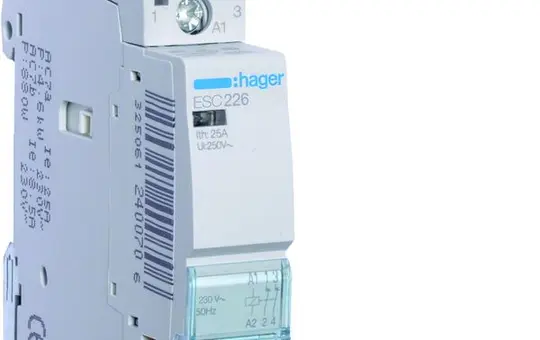 HAGER ESC226 Installationsschütz 2 Öffner 25 A, 230 V