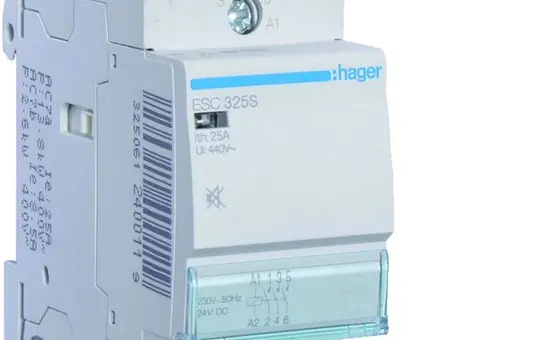 HAGER ESC325S Installationsschütz 3 Schließer 25 A, 230 V (brummfrei)