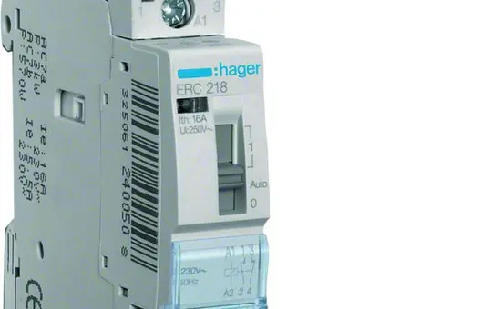 HAGER ERC218 Installationsrelais 230 V 1S+1Ö, 2-polig