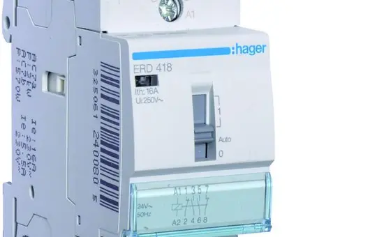 HAGER ERL418 Installationsrelais 2S+2Ö, 12 V