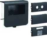 HAGER SL200559159011 Geräteträger für Sockelleistenkanal leer, für Tragsteggeräte | graphitschwarz | 20x55 mm