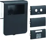 HAGER SL201159159011 Geräteträger für Sockelleistenkanal leer, für Tragsteggeräte | graphitschwarz | 20x115 mm