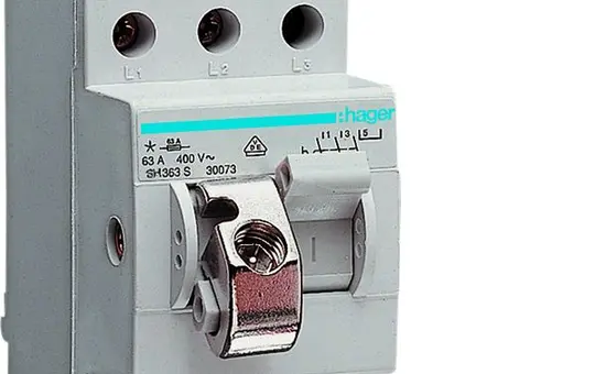 HAGER SH363S Ausschalter 3-polig kompakt REG sperr- und plombierbar