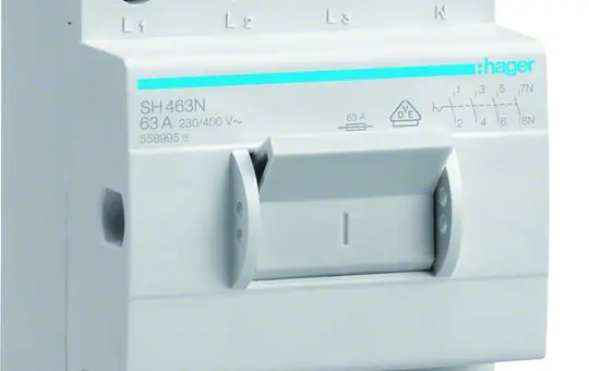HAGER SH463N Ausschalter 4-polig REG Standard
