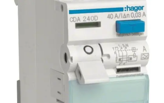 HAGER CDA240D FI-Schutzschalter 2-polig 30 mA Typ A 40 A