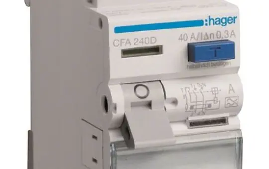 HAGER CFA240D FI-Schutzschalter 2-polig 300 mA Typ A 40 A