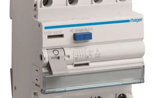 HAGER CGA440D FI-Schutzschalter 4-polig 500 mA Typ A 40 A