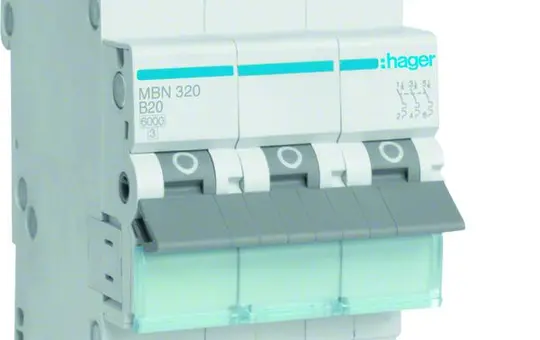HAGER MBN320 Leitungsschutzschalter 3-polig Typ B 20 A