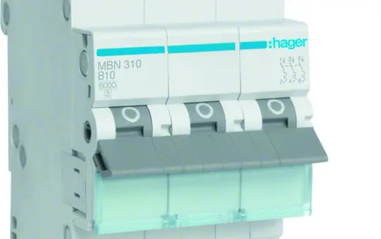 HAGER MBN310 Leitungsschutzschalter 3-polig Typ B 10 A