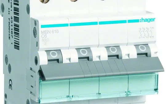 HAGER MBN616 Leitungsschutzschalter 3-polig+N Typ B 16 A