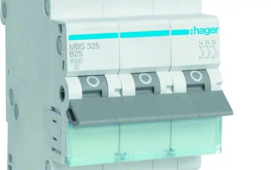 HAGER MBS325 Leitungsschutzschalter 3-polig Typ B QuickCon. 25 A