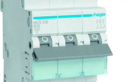 HAGER MCS332 Leitungsschutzschalter 3-polig Typ C QuickCon. 32 A