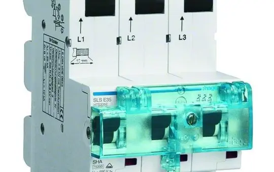 HAGER HTS335E SLS-Schalter 3-polig E-Charakteristik 35 A, QuickConnect