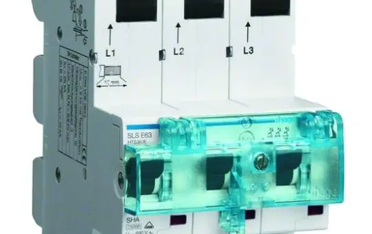 HAGER HTS363E SLS-Schalter 3-polig E-Charakteristik 63 A, QuickConnect