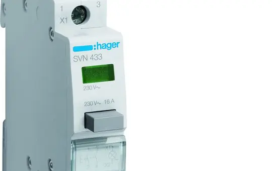 HAGER SVN433 Druckschalter 16 A mit Leuchtmelder 2 Schließer | grün