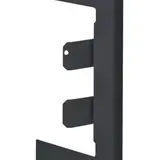 HAGER BR65100W9011 tehalit Brüstungskanal-Wandanschluss 80 mm, Stahlblech | graphitschwarz | 65x100 mm