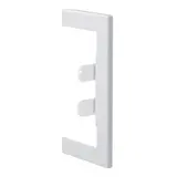 HAGER BR65130W9016 tehalit Brüstungskanal-Wandanschluss 80 mm, Stahlblech | verkehrsweiß | 65x130 mm