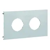 HAGER L87317035 Brüstungskanal Geräteblende d=45 mm 2-fach, 100 mm, Kunststoff | lichtgrau