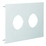 HAGER L93017035 Brüstungskanal Geräteblende d=45 mm 2-fach, 120 mm, Kunststoff | lichtgrau