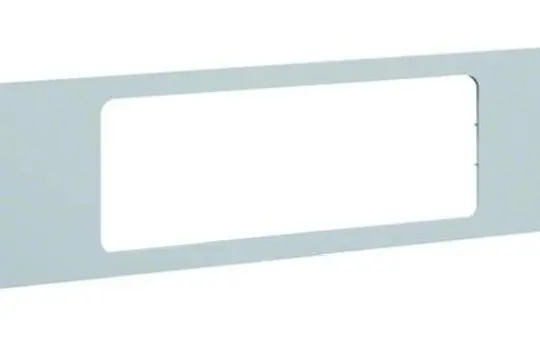 HAGER L91737035 tehalit Brüstungskanal-Geräteblende R7 3-fach, 120 mm, Kunststoff | lichtgrau