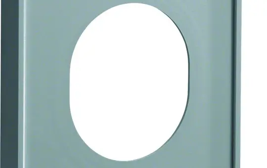 HAGER G3374LAN Brüstungskanal CEE-Steckdosen-Blende 80 mm, Kunststoff halogenfrei | aluminium