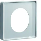 HAGER G33747035 Brüstungskanal CEE-Steckdosen-Blende 80 mm, Kunststoff halogenfrei | lichtgrau