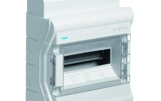 HAGER VE112DN AP-Kleinverteiler Vector mit Rangierkanal 1-reihig, 12 TE