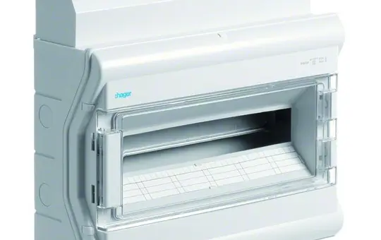 HAGER VE118DN AP-Kleinverteiler Vector mit Rangierkanal 1-reihig, 18 TE