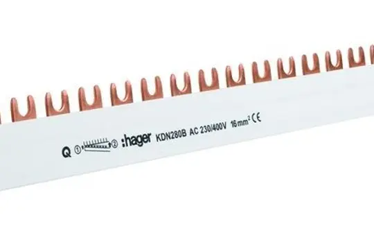 HAGER KDN280B Phasenschiene 2-polig 57 TE, 80 A