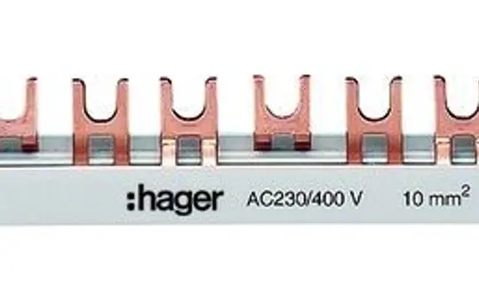 HAGER KDN363B Phasenschiene 3-polig 57 TE, 63 A