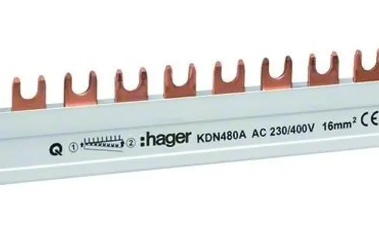 HAGER KDN480A Phasenschiene 4-polig 12 TE, 80 A