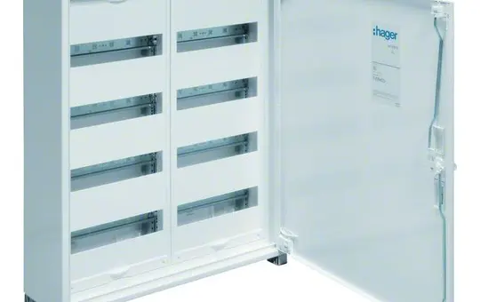 HAGER FWB42S Feldverteiler IP44 mit Klemmen 2 Felder | 650 mm