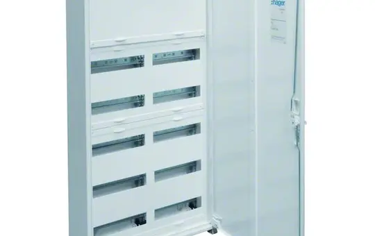 HAGER FWB72N Feldverteiler IP44 geschlossene Abdeckhaube 2 Felder | 1100 mm