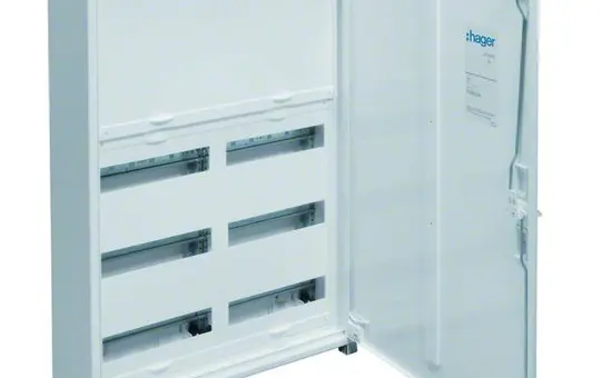 HAGER FWB52N Feldverteiler IP44 geschlossene Abdeckhaube 2 Felder | 800 mm