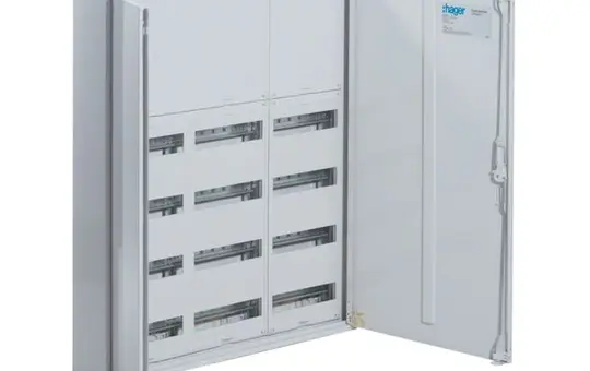 HAGER FWB63N Feldverteiler IP44 geschlossene Abdeckhaube 3 Felder | 950 mm