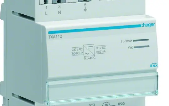 HAGER TXA112 KNX-Busspannungsversorgung 640 mA