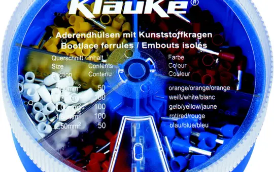 KLAUKE ST11L Aderendhülsen-Streudose isolierte Aderendhülsen, leer | 0,5-2,5