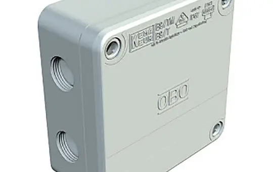 OBO BETTERMANN 2001853 Kabelabzweigkasten Serie B Durchstoßmembran | lichtgrau | 98x98 mm