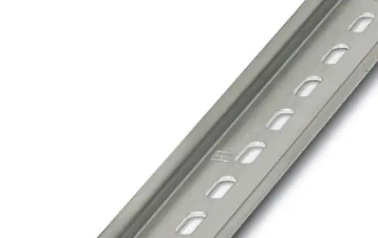 PHOENIX 0807012 Hutschiene gelocht flach, Stahl, dickschichtpassiviert | 1 m