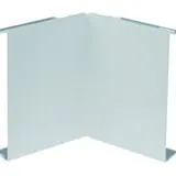 HAGER BRS0802I7035 tehalit Brüstungskanal-Inneneck-Abdeckung 80 mm, Stahlblech | lichtgrau